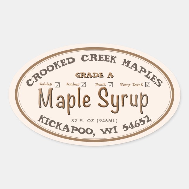 Maple Syrup New Grades Checklist Label Ivory (Front)