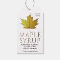 Maple Syrup Nutrition Grade/Season Product Hangtag