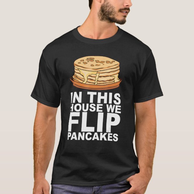 Maple Syrup Pancake Breakfast Design For A Pancake T-Shirt (Front)