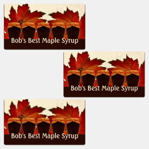 Maple Syrup Rectangle  Food Label