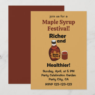 Maple Syrup Richer And Healthier Festival Invitation
