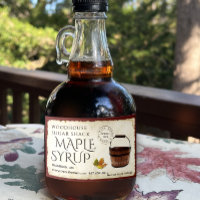 Maple Syrup Sap Bucket Parchment 3" x 2" Label