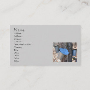 Maple Syrup Sap Buckets Business Card