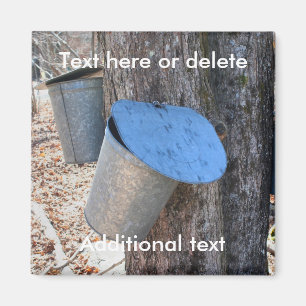 Maple Syrup Sap Buckets Nature Personalized Magnet