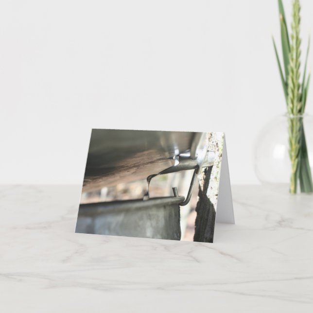 Maple Syrup Sap Running Nature Personalized Note Card (Front)