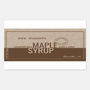 MAPLE SYRUP SPRING SEASON KRAFT and BROWN LABEL