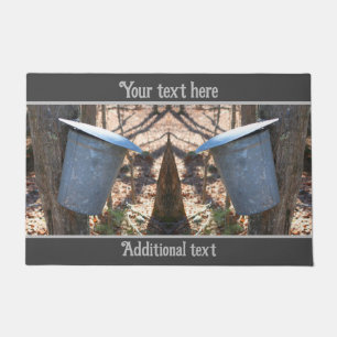 Maple Syrup Sugar Sap Bucket On Tree Personalised Doormat