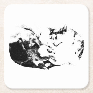 Maple Table Standoff Square Paper Coaster