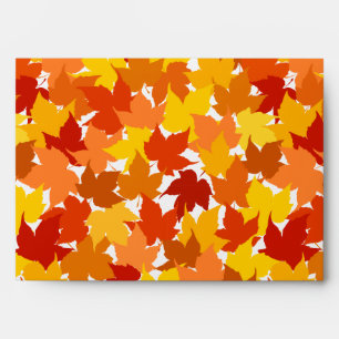 Maple tree autumn leaves envelopes