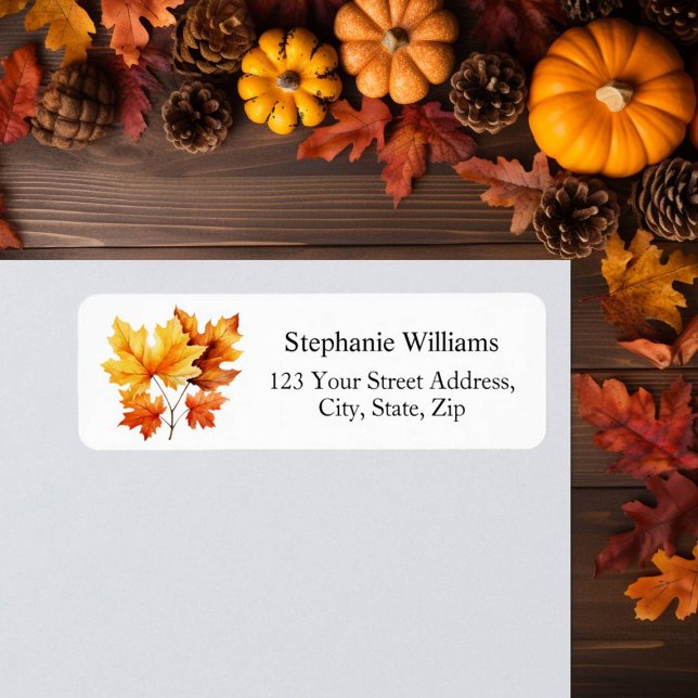 Maple Tree Leaves Fall Return Address (Creator Uploaded)