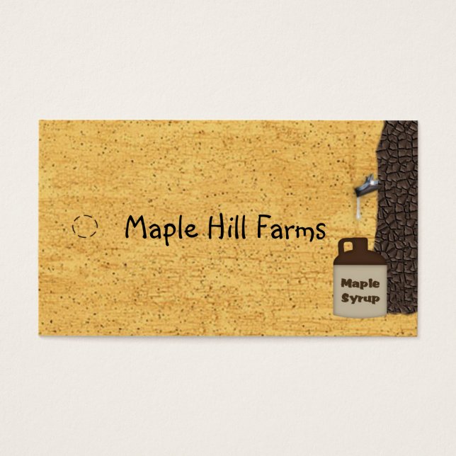 Maple Tree Maple Syrup Hang Tag (Front)