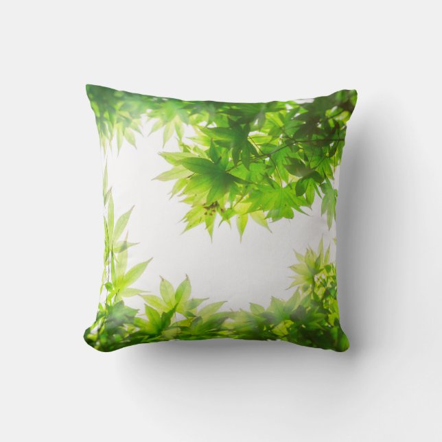 Maple tree tree leaf twig texture cushion (Front)