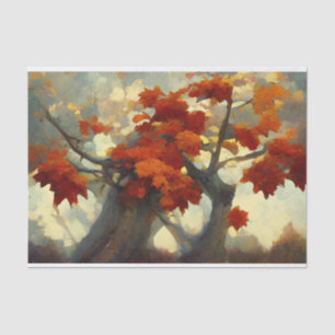 Maple Trees in Autumn Painting Tissue Paper