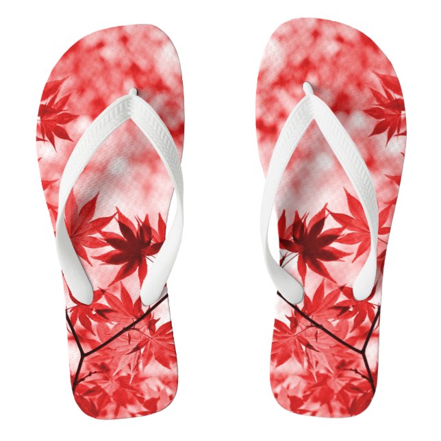 Maple Trees Leaves Design-29997 Jandals (Footbed)