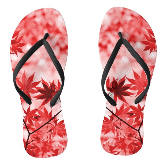 Maple Trees Leaves Design-29997 Jandals (Footbed)