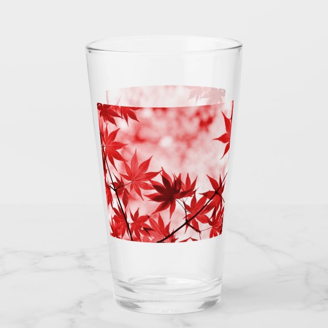 Maple Trees Leaves Design  Glass (Front)