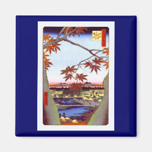 Maple Trees Tekona Hiroshige Vintage Japanese Magnet