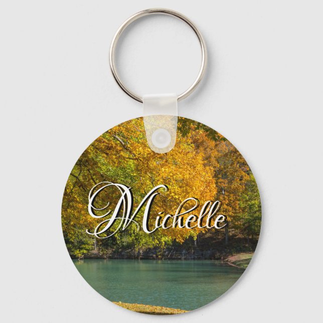 Maple Umbrella Over Dogwood Creek Keychain (Front)