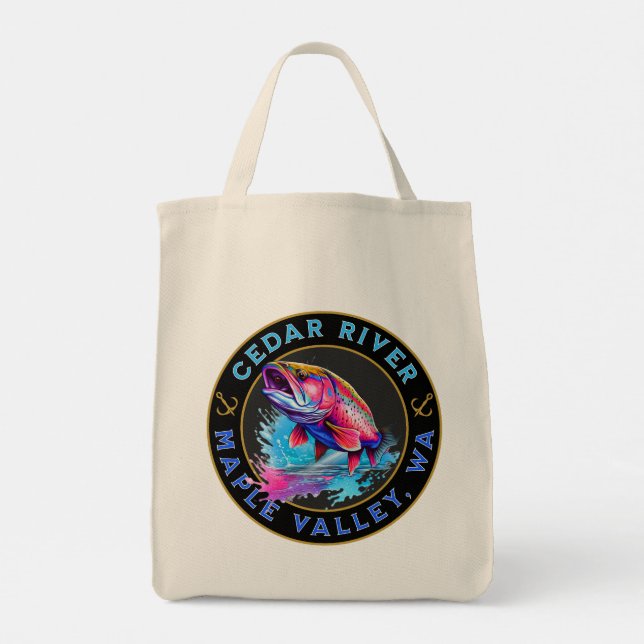 Maple Valley (Cedar River) Washington Tote Bag (Back)