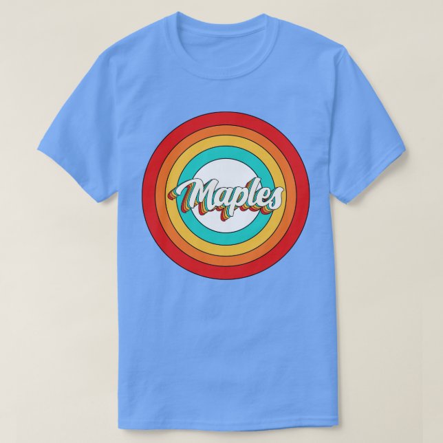 Maples Name Shirt Vintage Maples Circle (Design Front)
