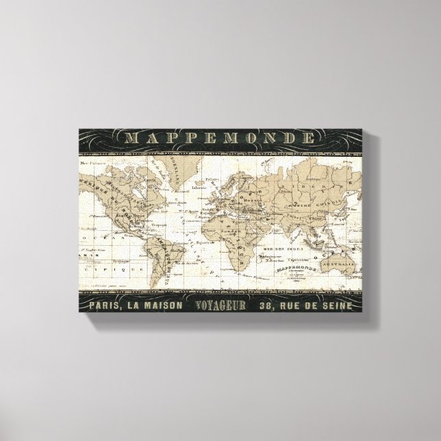 Mappemonde Canvas Print (Front)