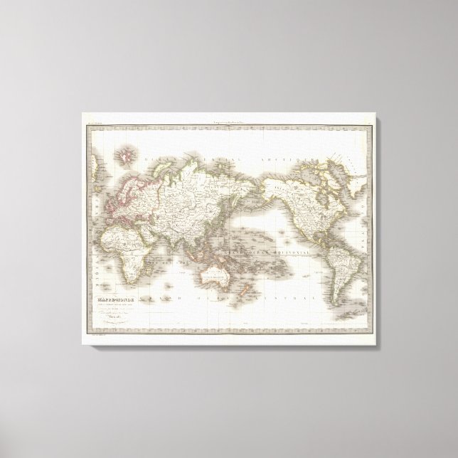 Mappemonde - Globe map Canvas Print (Front)