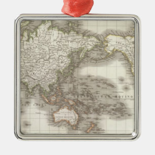 Mappemonde - Globe map Metal Tree Decoration