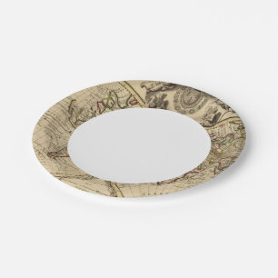 Mappemonde Paper Plate