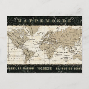 Mappemonde Postcard