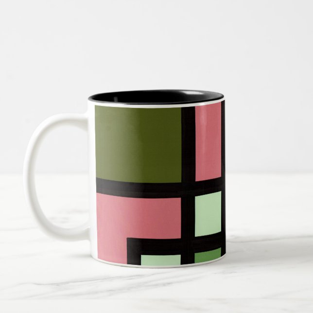 mapper #5 Mug Cup Abstract Painting Geometric Mode (Left)