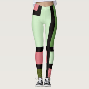mapper #5 Regins Abstract Painting Geometric Moder Leggings
