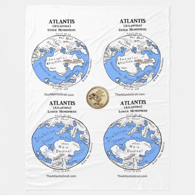 Maps of Atlantis - Fleece Blanket (Front)