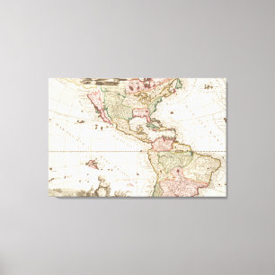 Maps of North and South America (1680-1742) Canvas Print