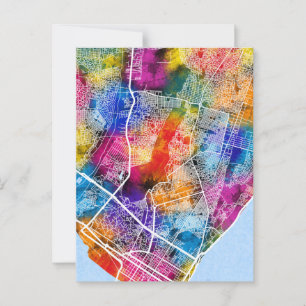 Maputo Mozambique City Map Postcard