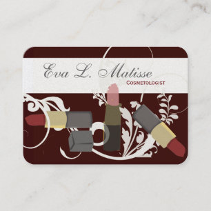Maquillage Cosmetics Lipstick Trio Makeup Artist Business Card