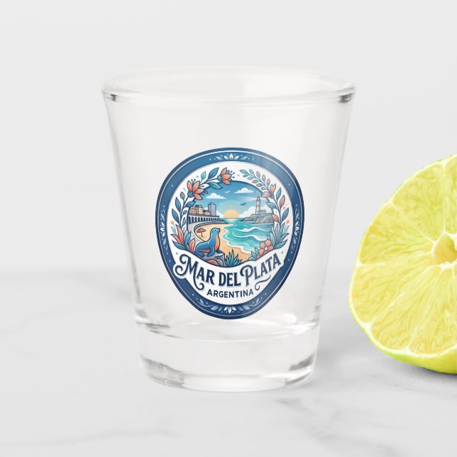 Mar del Plata Argentina Shot Glass (Front)
