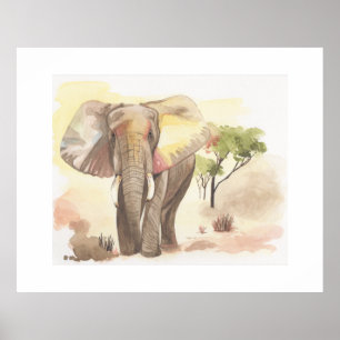 Mara Elephant Poster