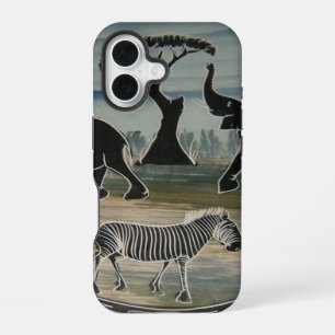 Mara Trumpet Glory African Elephant Zebra Designer iPhone 16 Case
