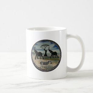 Mara Trumpet Glory African Elephant Zebra Oil Pain Coffee Mug