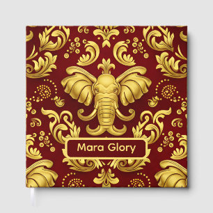 Mara Trumpeting Glory: Crimson & Gold Regal Elepha Guest Book