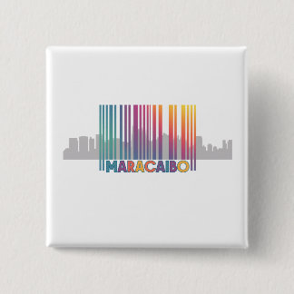 Maracaibo City Barcode Art Latin Pride 15 Cm Square Badge