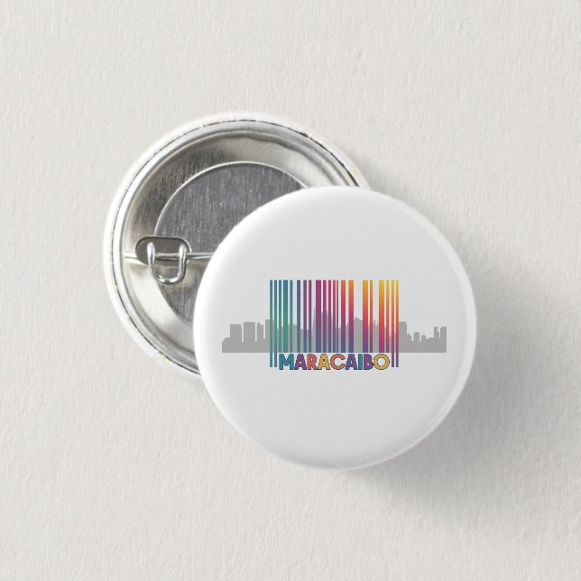 Maracaibo City Barcode Art Latin Pride 3 Cm Round Badge (Front & Back)