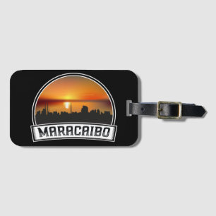 Maracaibo Venezuela Skyline Sunset Vintage Travel Luggage Tag
