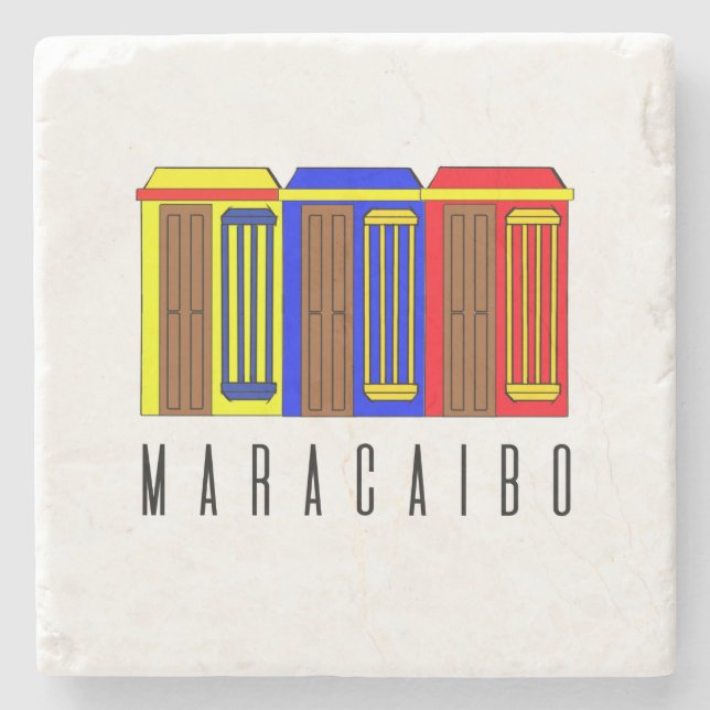 Maracaibo Venezuela Stone Coaster (Front)