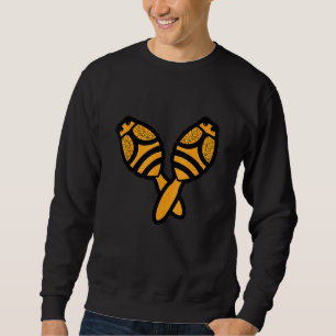Maracas Bee Mexican Latin Music Fiesta Percussion  Sweatshirt
