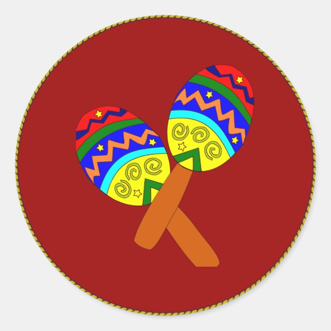 Maracas Classic Round Sticker (Front)
