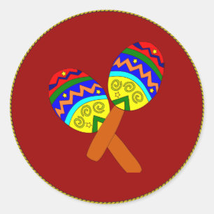 Maracas Classic Round Sticker