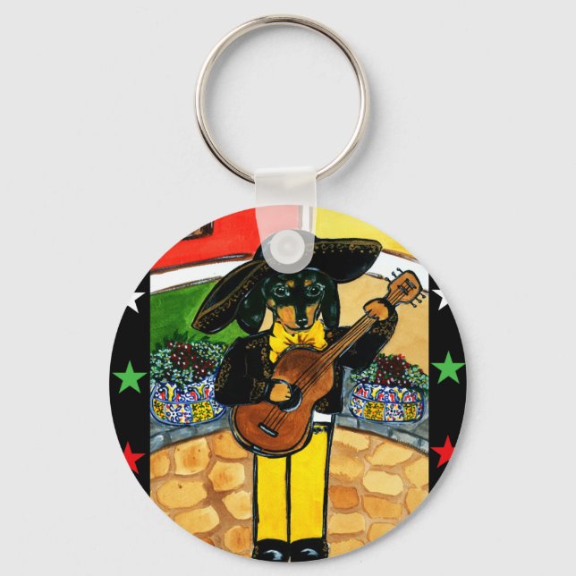 Marachi Doxie Key Ring (Front)