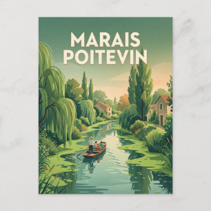 Marais Poitevin Regional Natural Park France Postcard