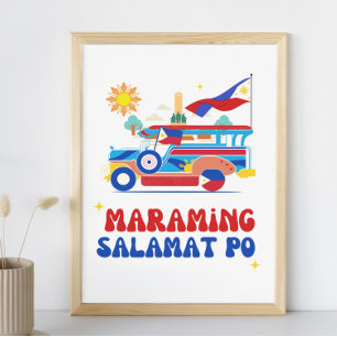 Maraming Salamat Poster Filipino Wall Art
